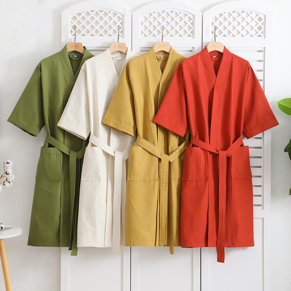 Bathrobe - 100% Cotton Gauze Kimono Robes Couples