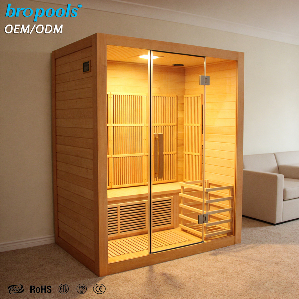 Spa Wellness Gym - Modern Hemlock Wood Far Infrared Sauna