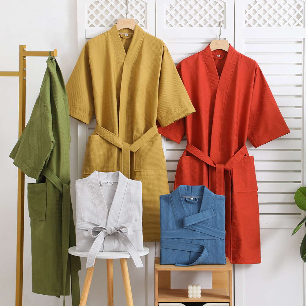 100% Cotton Gauze Kimono Robes - Bathrobe 评论和价格