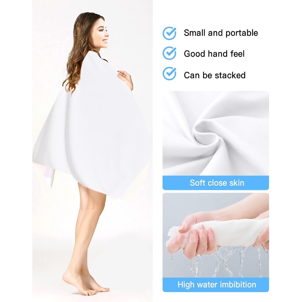 1pc Beach Towel Pure White Tow - Spa Towel 评论和价格