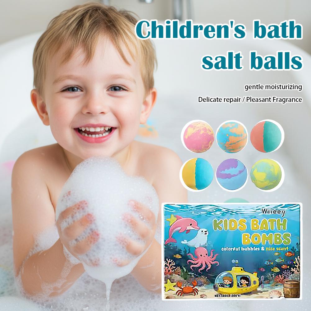 6Pcs Kids Bubble Bath Bombs Se - Bath Salts 评论和价格