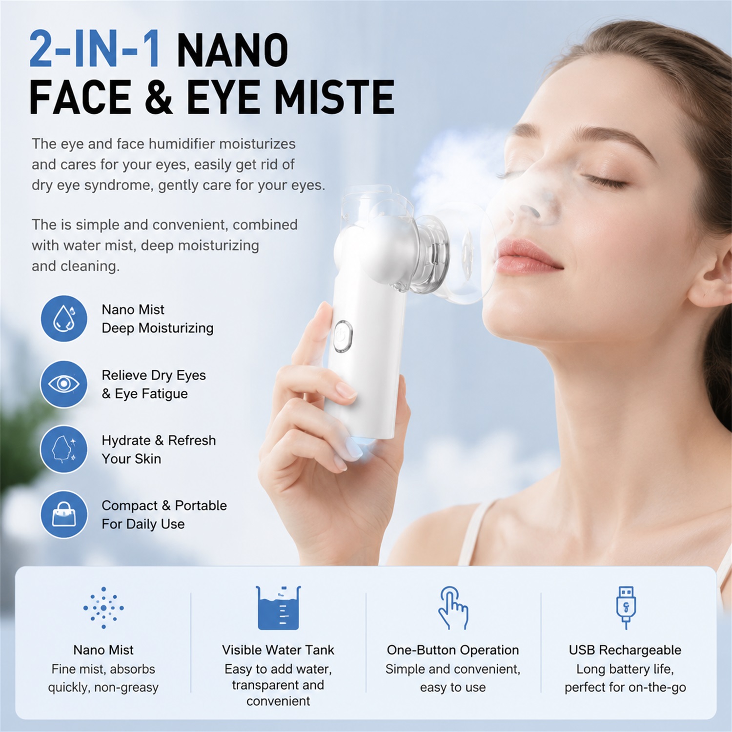 2-IN-1 Mesh Facial Steamer Bea - Face Steamer 评论和价格