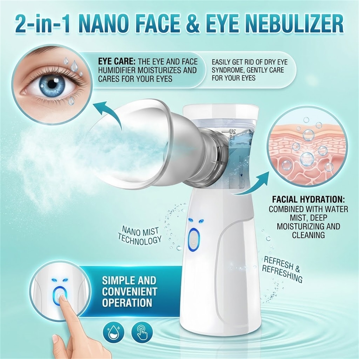 Handheld Facial Nano Mister Po - Face Steamer 评论和价格